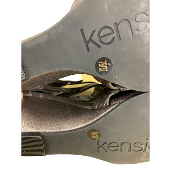 Kensie Silver Faux Leather Strappy Wedge Sandals Size 7 SALE - Picture 9 of 14